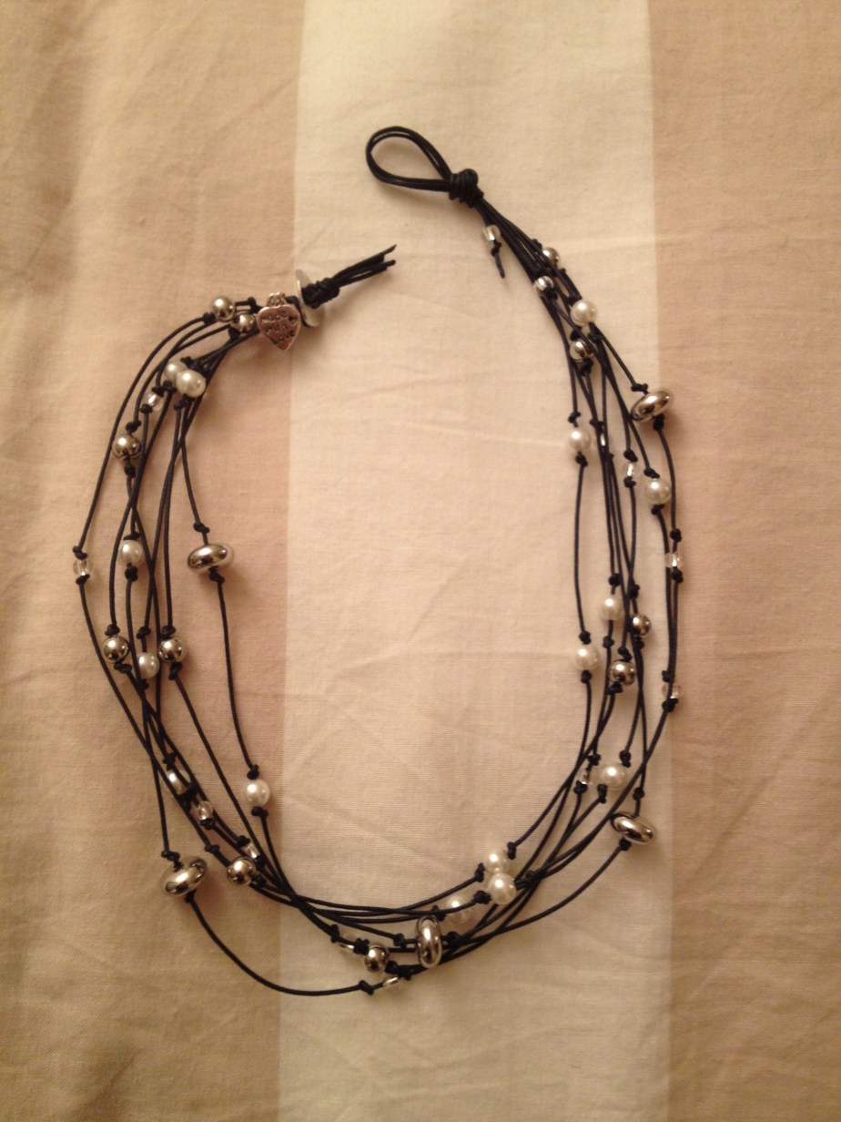 Collana corta, blu e acciaio. #N.7